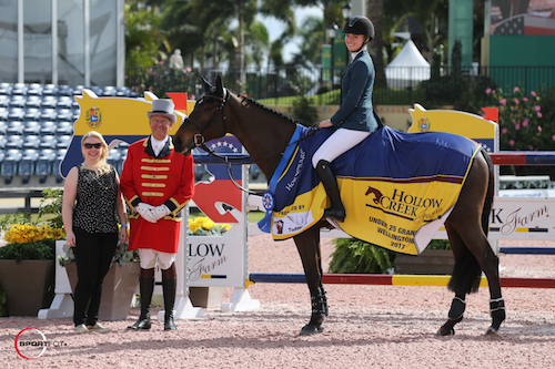 Jennifer Ward and ringmaster Steve Rector with Lillie Keenan and Be Gentle in their winning presentation.
