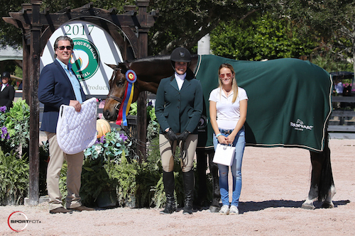 Lindsay Maxwell and Technicolor in their championship presentation with Craig Dickmann and Ariel Bluman of Lugano Diamonds.