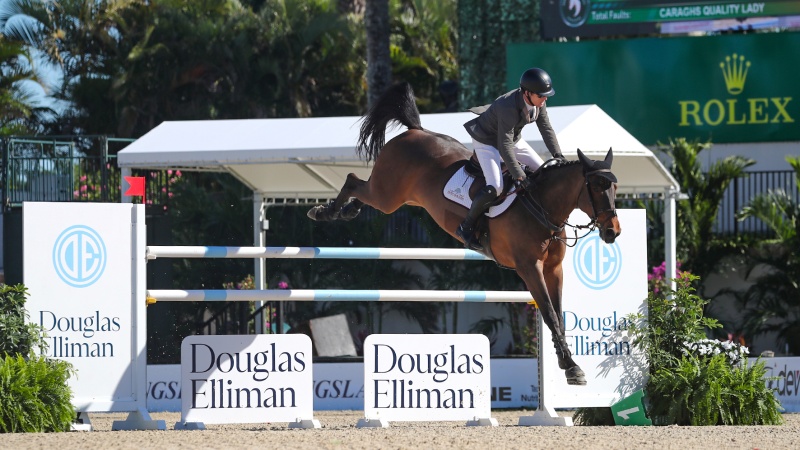 Shane Sweetnam Races to the Win in the $37,000 Douglas Elliman 1.45m Speed Class