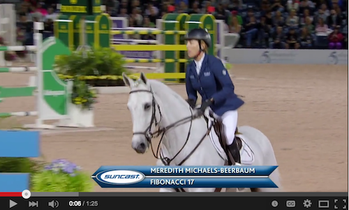 Watch Meredith Michaels-Beerbaum and Fibonacci 17 in their winning jump-off round! http://youtu.be/I3O6J6dvktU