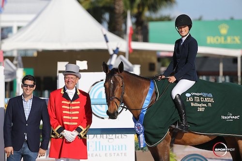 Jessica Springsteen and Davendy S in their winning presentation with Brooke Snader of Douglas Elliman Real Estate and ringmaster Steve Rector.